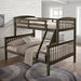 Brookings Twin/Full Bunk Bed White, Brown & Black - Imperial Furniture (Las Vegas, NV) - Multi Location