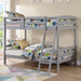 Candice Twin/Twin Bunk Bed White & Gray - Imperial Furniture (Las Vegas, NV) - Multi Location
