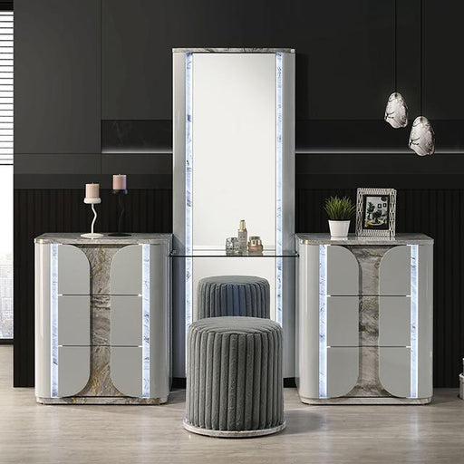 Cleburne Vanity Set with Stool - Imperial Furniture (Las Vegas, NV) - Multi Location