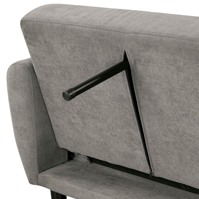 Aristide Futon Sofa Grey & Brown - Imperial Furniture (Las Vegas, NV) - Multi Location