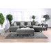 Lowry Gray Sectional w/ Ottoman - Imperial Furniture (Las Vegas, NV) - Multi Location