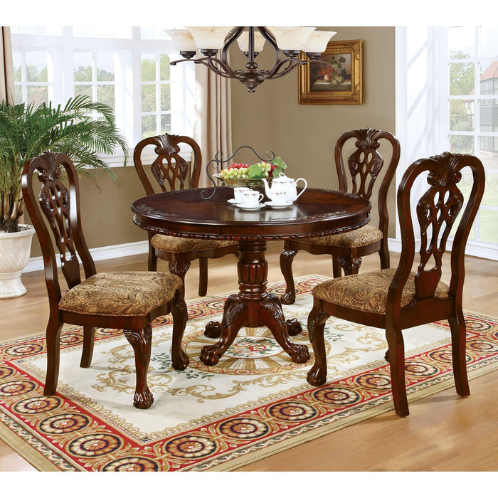 Elana Brown Cherry Round Dining Table - Imperial Furniture (Las Vegas, NV) - Multi Location