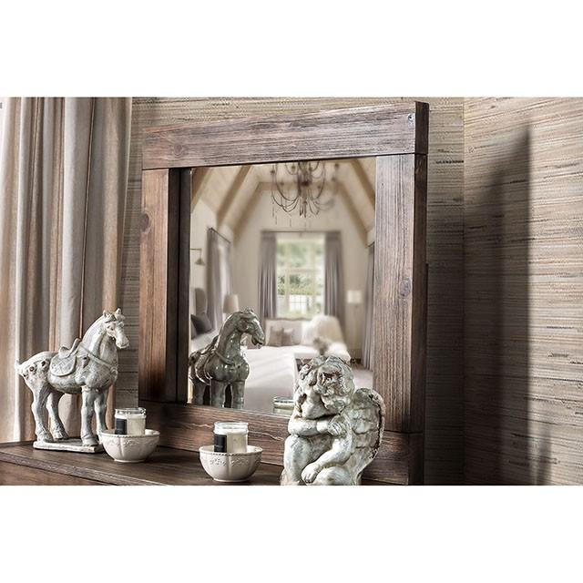 AVEIRO Rustic Natural Tone Mirror - Imperial Furniture (Las Vegas, NV) - Multi Location