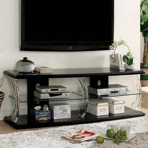 Ernst Black/Clear 60" TV Stand - Imperial Furniture (Las Vegas, NV) - Multi Location