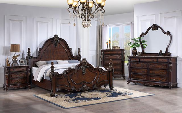 Francione E.King & Queen Bed White & Chrome - Imperial Furniture (Las Vegas, NV) - Multi Location