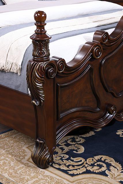 Francione E.King & Queen Bed White & Chrome - Imperial Furniture (Las Vegas, NV) - Multi Location