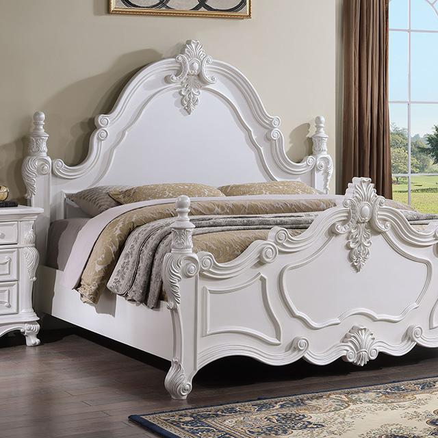 Francione Bed Chrome & Cherry - Imperial Furniture (Las Vegas, NV) - Multi Location