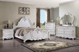 Francione E.King & Queen Bed White & Chrome - Imperial Furniture (Las Vegas, NV) - Multi Location