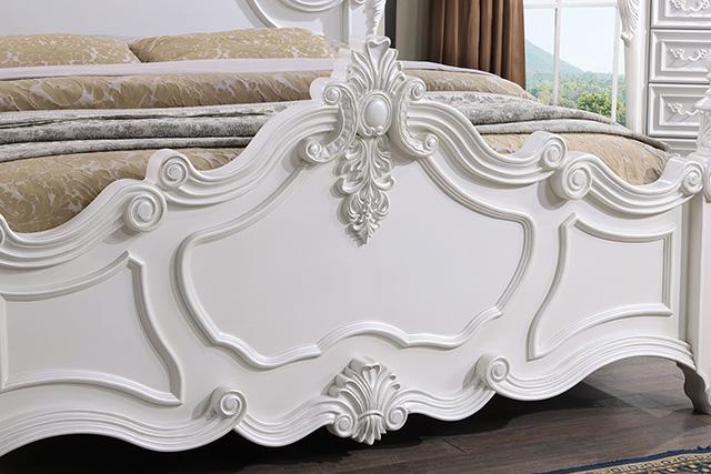 Francione Bed Chrome & Cherry - Imperial Furniture (Las Vegas, NV) - Multi Location