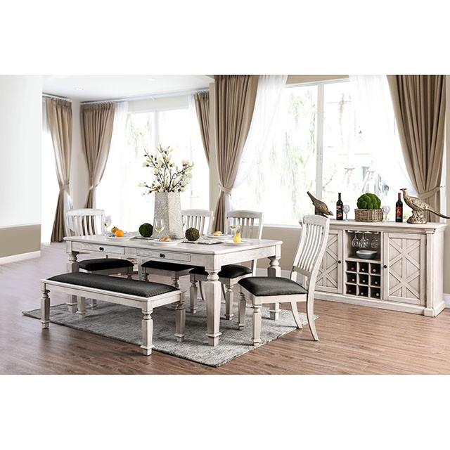 Georgia 6 Pc Dining Table Set with Bench - Imperial Furniture (Las Vegas, NV) - Multi Location
