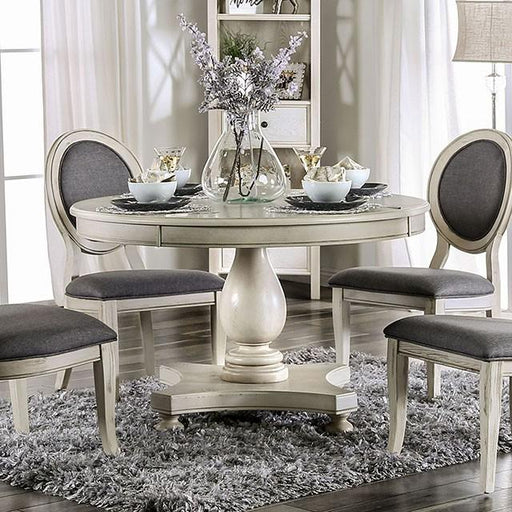 Kathryn Antique White Round Dining Table, Antique White - Imperial Furniture (Las Vegas, NV) - Multi Location