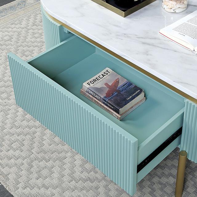 KOBLENZ Coffee Table, Light Teal - Imperial Furniture (Las Vegas, NV) - Multi Location