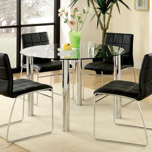 Kona I Chrome Round Dining Table - Imperial Furniture (Las Vegas, NV) - Multi Location