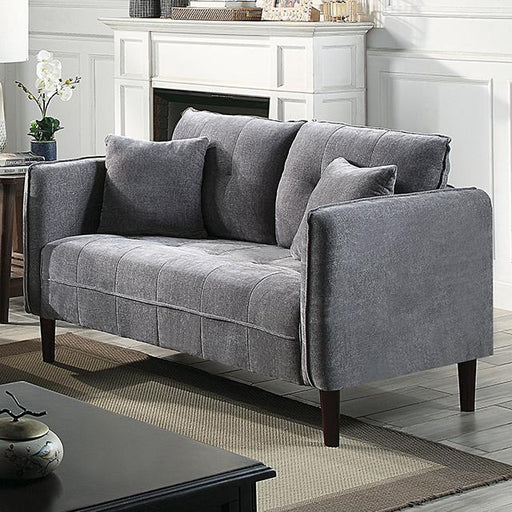LYNDA Loveseat w/ Pillows, Dark Gray - Imperial Furniture (Las Vegas, NV) - Multi Location