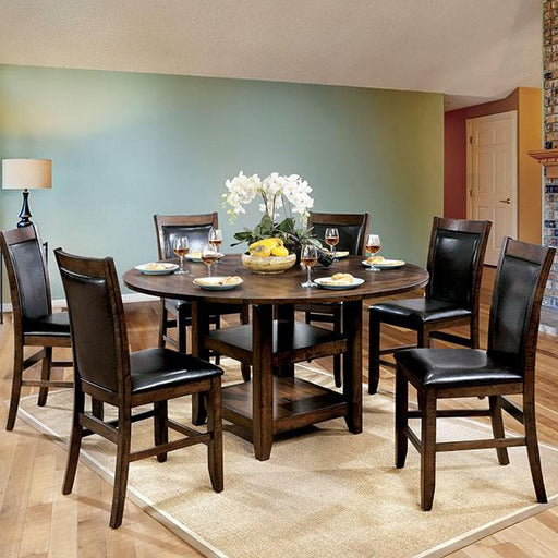 MEAGAN II Brown Cherry Round Counter Ht. Table - Imperial Furniture (Las Vegas, NV) - Multi Location