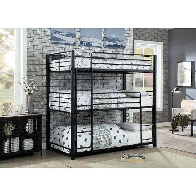Olga I Antique Black Full/Full Bunk Bed - Imperial Furniture (Las Vegas, NV) - Multi Location