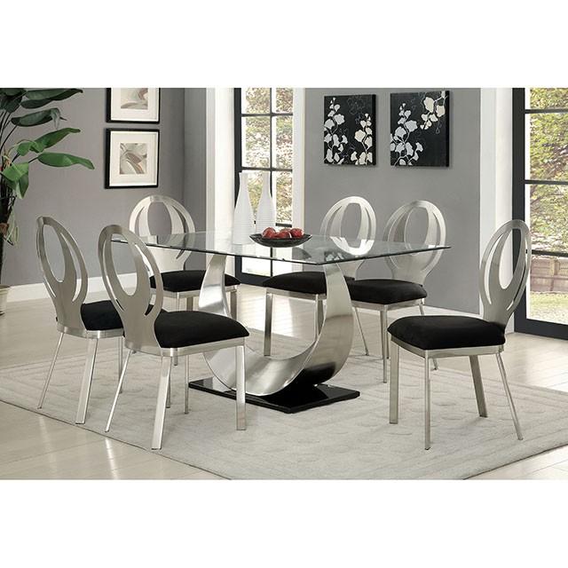 ORLA Silver/Black Side Chair (2/CTN) - Imperial Furniture (Las Vegas, NV) - Multi Location
