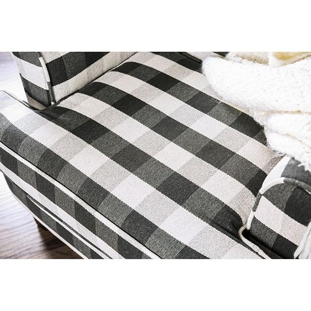 Patricia Ivory/Black Stripe Chair - Imperial Furniture (Las Vegas, NV) - Multi Location