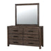 Rexburg Wire-Brushed Rustic Brown Mirror - Imperial Furniture (Las Vegas, NV) - Multi Location