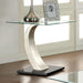 ROXO Satin Plated/Black End Table - Imperial Furniture (Las Vegas, NV) - Multi Location