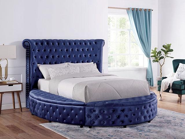 SANSOM E.King & Queen Bed, Black, Blue, & Grey - Imperial Furniture (Las Vegas, NV) - Multi Location