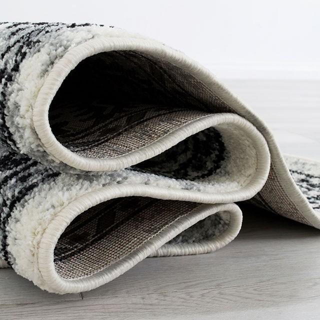 Serang Gray/Black 5' X 7' Area Rug - Imperial Furniture (Las Vegas, NV) - Multi Location