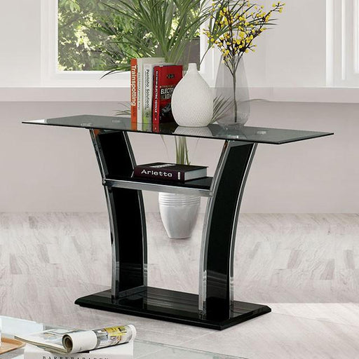 Staten Glossy Black/Chrome Sofa Table - Imperial Furniture (Las Vegas, NV) - Multi Location