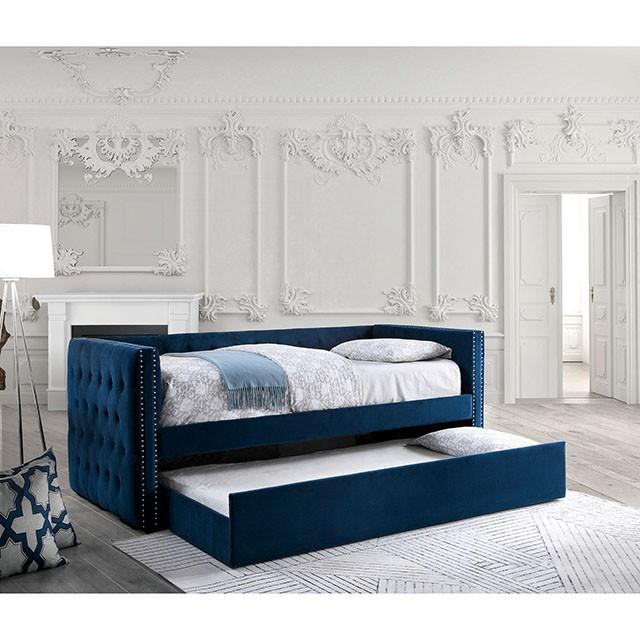 Susanna Navy Daybed w/ Trundle, Navy - Imperial Furniture (Las Vegas, NV) - Multi Location