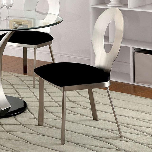 VALO Silver/Black Side Chair (2/CTN) - Imperial Furniture (Las Vegas, NV) - Multi Location