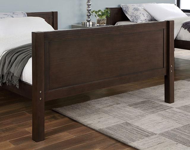 STAMOS Full/Full, Twin/Full, & Twin/twin Bunk Bed, Walnut - Imperial Furniture (Las Vegas, NV) - Multi Location