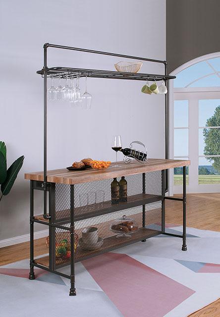 PARIAMAN Bar Table, Sand Black/Natural - Imperial Furniture (Las Vegas, NV) - Multi Location