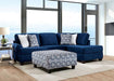 WALDPORT Ottoman, Navy/White - Imperial Furniture (Las Vegas, NV) - Multi Location