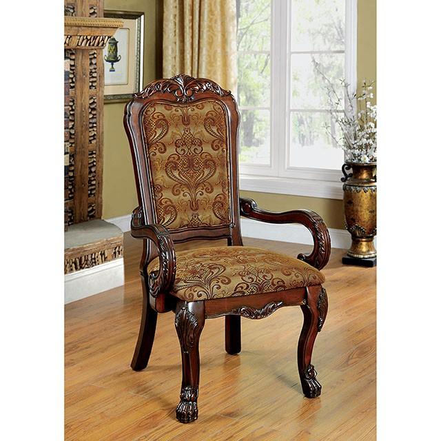 MEDIEVE Cherry Arm Chair, Cherry (2/CTN) - Imperial Furniture (Las Vegas, NV) - Multi Location