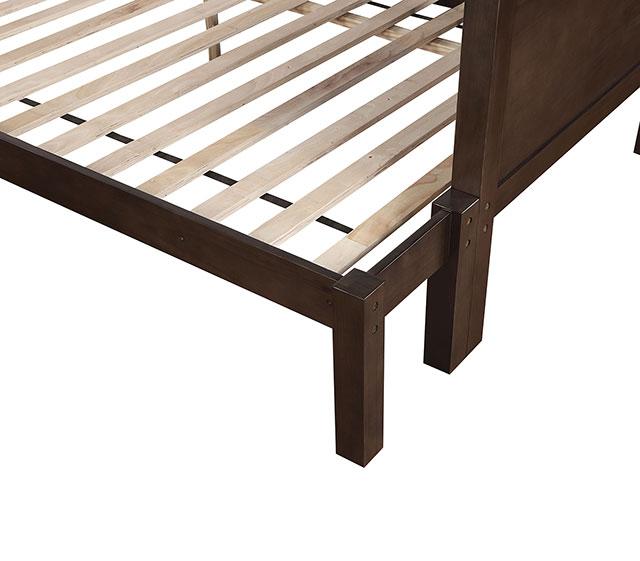 STAMOS Full/Full, Twin/Full, & Twin/twin Bunk Bed, Walnut - Imperial Furniture (Las Vegas, NV) - Multi Location