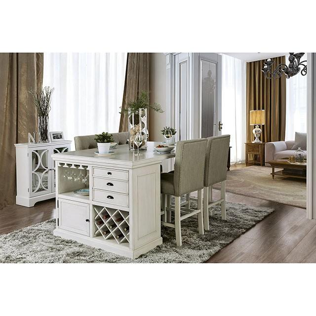 Sutton Antique White Counter Ht. Chair (2/CTN) - Imperial Furniture (Las Vegas, NV) - Multi Location