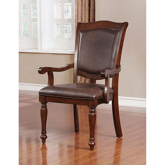 Sylvana Brown Cherry/Espresso Arm Chair (2/CTN) - Imperial Furniture (Las Vegas, NV) - Multi Location
