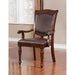 Sylvana Brown Cherry/Espresso Arm Chair (2/CTN) - Imperial Furniture (Las Vegas, NV) - Multi Location
