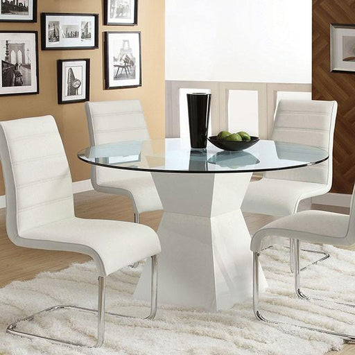 Mauna White Round Dining Table - Imperial Furniture (Las Vegas, NV) - Multi Location