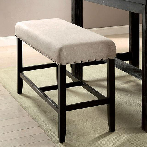 SANIA II Antique Black/Beige Counter Ht. Bench - Imperial Furniture (Las Vegas, NV) - Multi Location