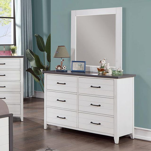 PRIAM Dresser, White/Gray - Imperial Furniture (Las Vegas, NV) - Multi Location