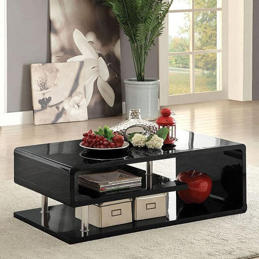 Ninove Black/Chrome Coffee Table - Imperial Furniture (Las Vegas, NV) - Multi Location