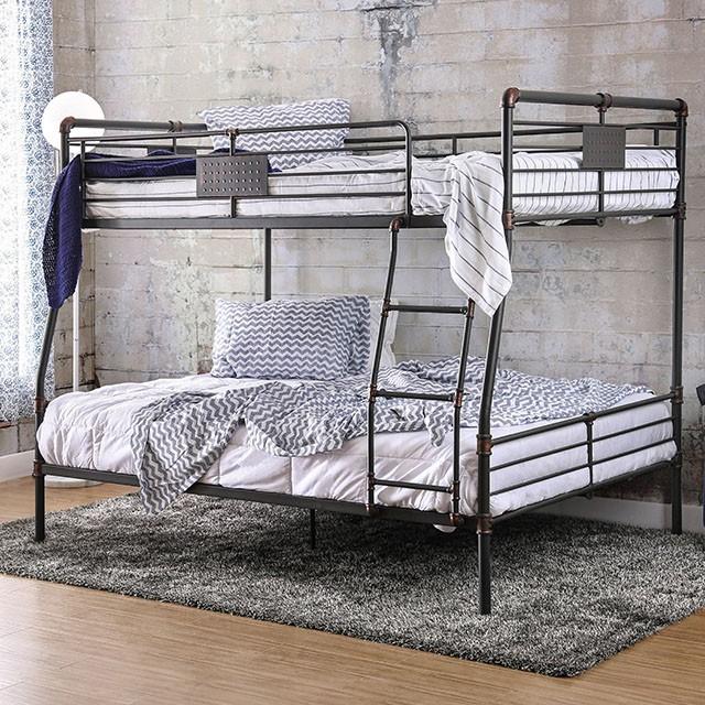 Olga I Antique Black Full/Full Bunk Bed - Imperial Furniture (Las Vegas, NV) - Multi Location