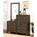 Rexburg Wire-Brushed Rustic Brown 8-Drawer Dresser Mirror - Imperial Furniture (Las Vegas, NV) - Multi Location