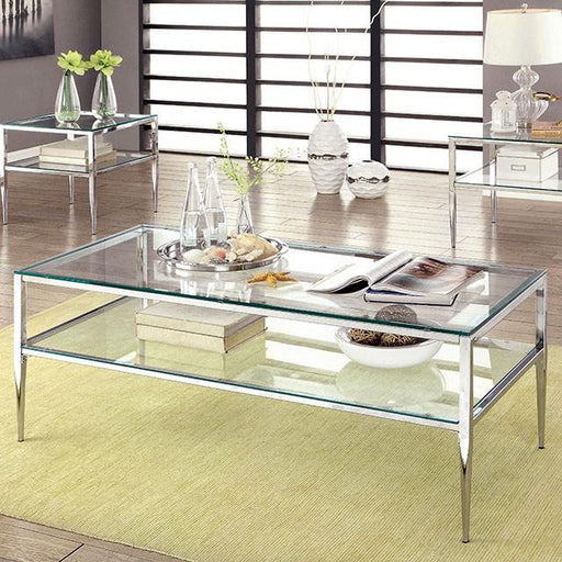 TANIKA Chrome Coffee Table, Chrome - Imperial Furniture (Las Vegas, NV) - Multi Location