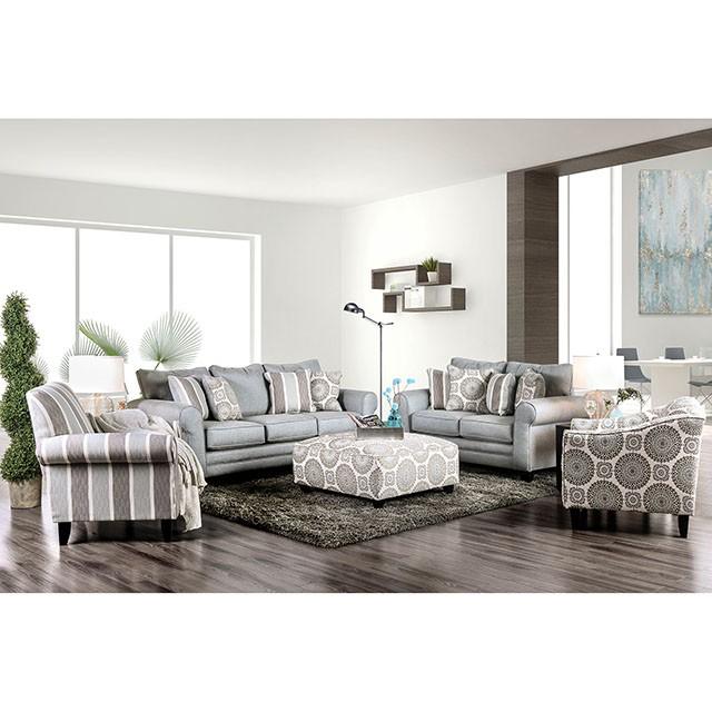 Misty Ivory/Pattern Ottoman - Imperial Furniture (Las Vegas, NV) - Multi Location
