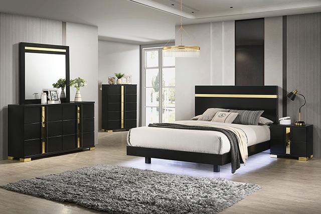 Lillestrom E.King, Queen, Full, & Full Bed Black & White - Imperial Furniture (Las Vegas, NV) - Multi Location