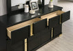 Lillestrom E.King, Queen, Full, & Full Bed Black & White - Imperial Furniture (Las Vegas, NV) - Multi Location