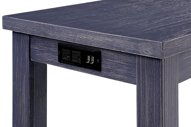CAERLEON 3 Pc. Counter Ht. Table Set, Blue - Imperial Furniture (Las Vegas, NV) - Multi Location