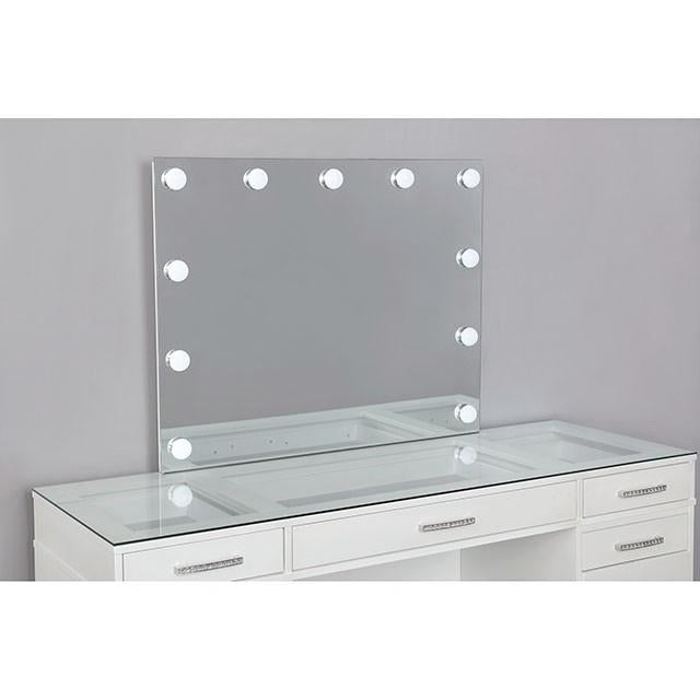 Valentina Vanity Set White & Dark Gray - Imperial Furniture (Las Vegas, NV) - Multi Location