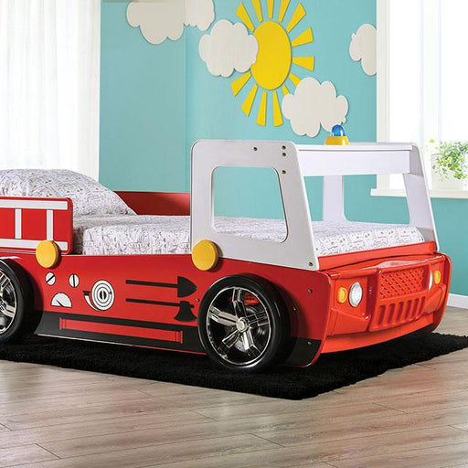 FIERSTALL Twin Bed, Red - Imperial Furniture (Las Vegas, NV) - Multi Location